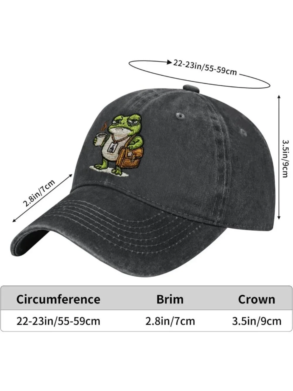 Funny Adjustable Cotton Baseball Cap for Men & Women, Embroidered Dad Hat